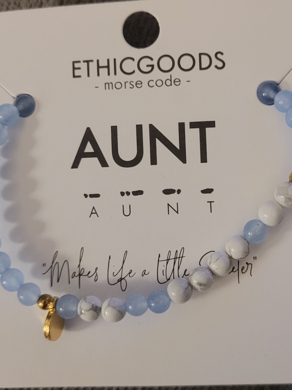 NEW ETHICGOODS "AUNT" Beaded Bracelet